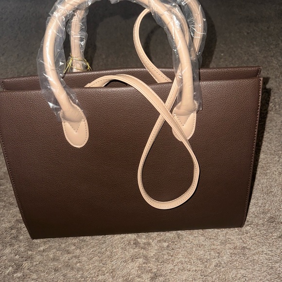 Veda Two-Tone Buckle Medium Satchel Bag - Picture 5 of 6